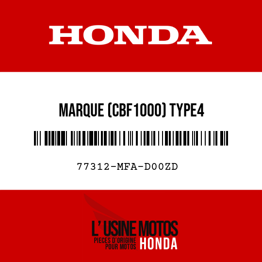 image de 77312-MFA-D00ZD MARQUE (CBF1000) TYPE4