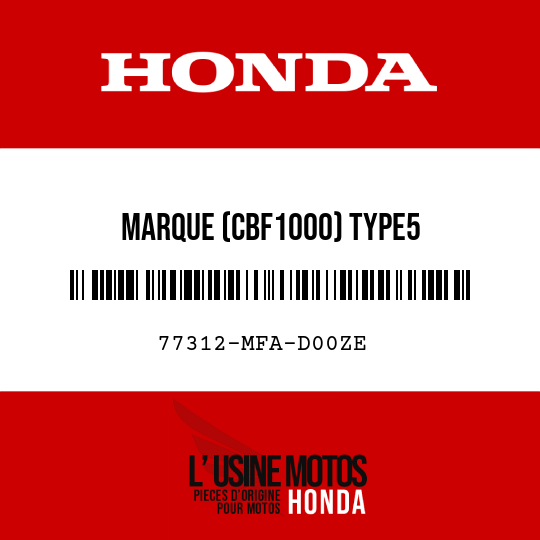 image de 77312-MFA-D00ZE MARQUE (CBF1000) TYPE5