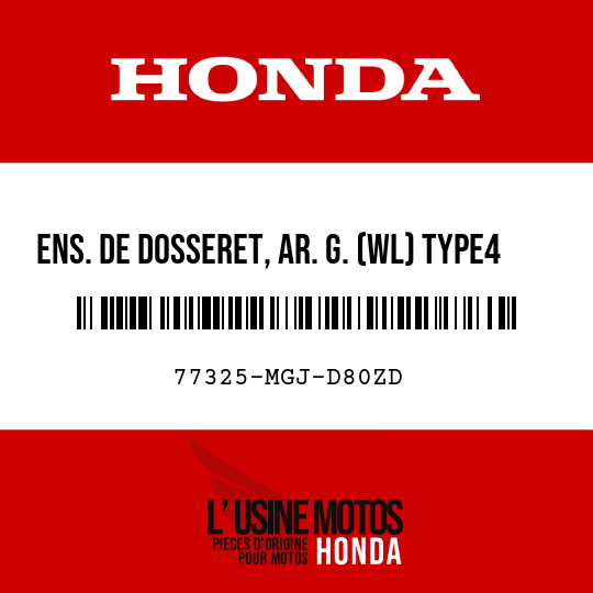 image de 77325-MGJ-D80ZD ENS. DE DOSSERET, AR. G. (WL) TYPE4