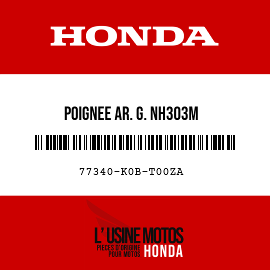 image de 77340-K0B-T00ZA POIGNEE AR. G. NH303M