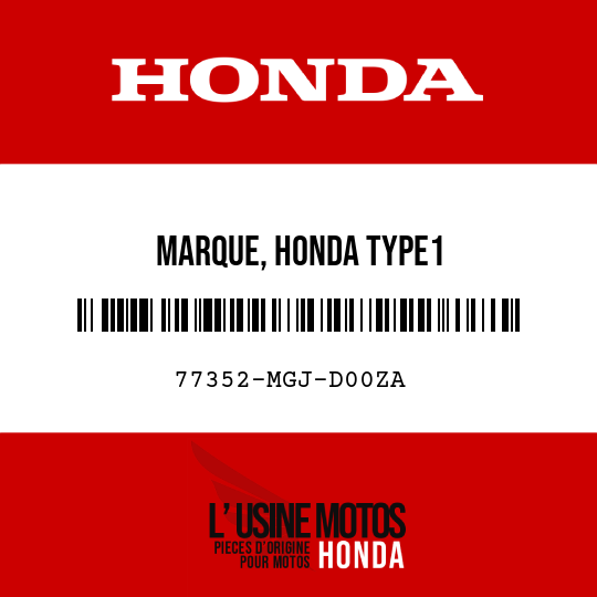 image de 77352-MGJ-D00ZA MARQUE, HONDA TYPE1