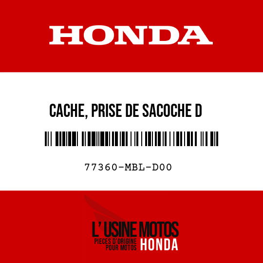 image de 77360-MBL-D00 CACHE, PRISE DE SACOCHE D