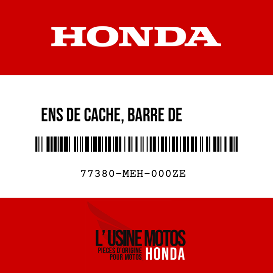 image de 77380-MEH-000ZE ENS DE CACHE, BARRE DE       RETENUE (WL) NHA95M 