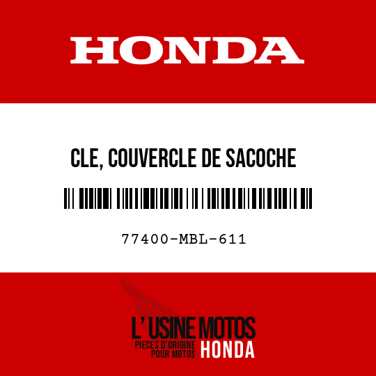 image de 77400-MBL-611 CLE, COUVERCLE DE SACOCHE