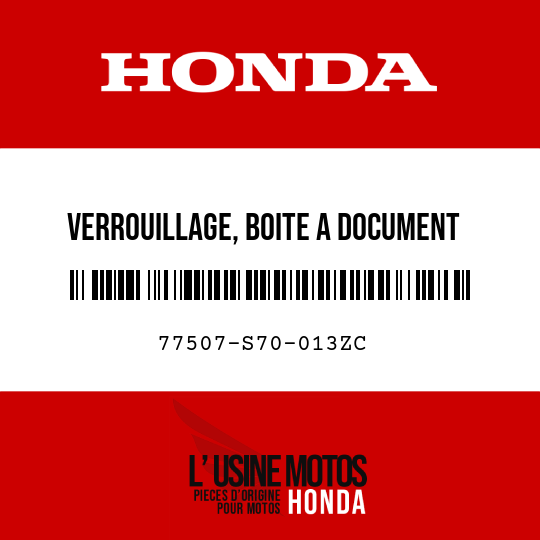 image de 77507-S70-013ZC VERROUILLAGE, BOITE A DOCUMENT NH220R 