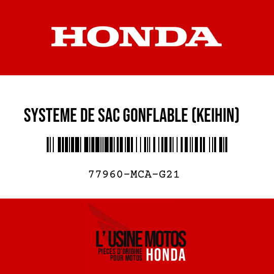 image de 77960-MCA-G21 SYSTEME DE SAC GONFLABLE (KEIHIN)