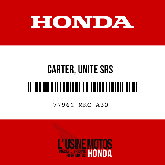 image de 77961-MKC-A30 CARTER, UNITE SRS