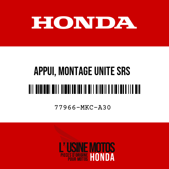 image de 77966-MKC-A30 APPUI, MONTAGE UNITE SRS