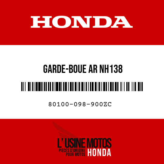 image de 80100-098-900ZC GARDE-BOUE AR NH138 