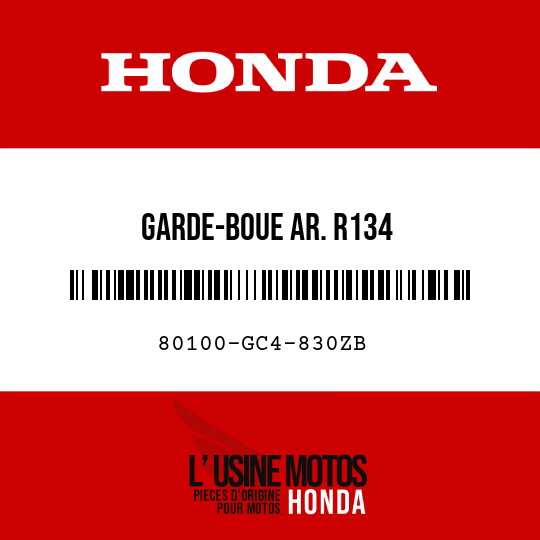 image de 80100-GC4-830ZB GARDE-BOUE AR. R134 