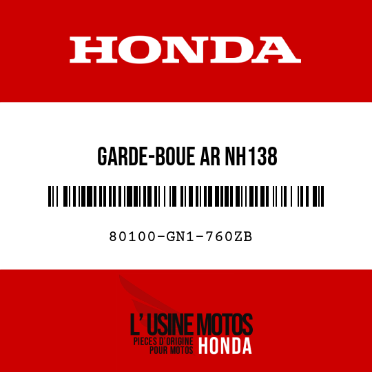 image de 80100-GN1-760ZB GARDE-BOUE AR NH138 