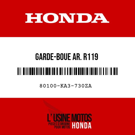 image de 80100-KA3-730ZA GARDE-BOUE AR. R119 