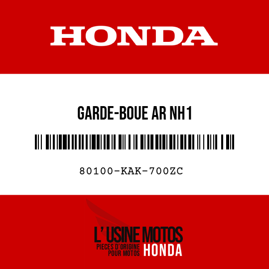 image de 80100-KAK-700ZC GARDE-BOUE AR NH1 