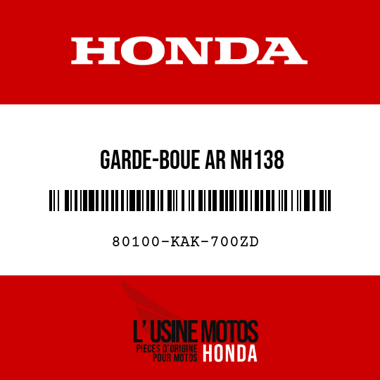 image de 80100-KAK-700ZD GARDE-BOUE AR NH138 