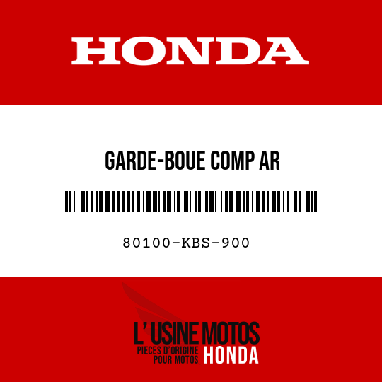 image de 80100-KBS-900 GARDE-BOUE COMP AR