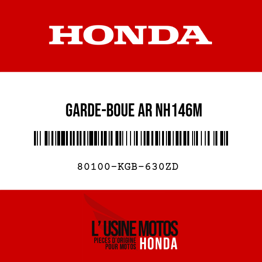image de 80100-KGB-630ZD GARDE-BOUE AR NH146M 