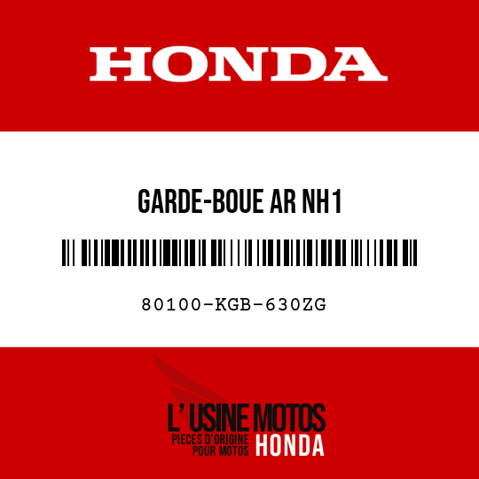 image de 80100-KGB-630ZG GARDE-BOUE AR NH1 
