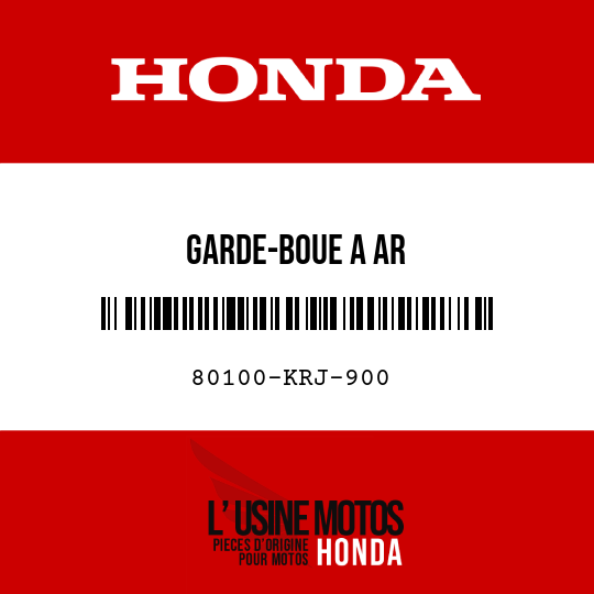 image de 80100-KRJ-900 GARDE-BOUE A AR