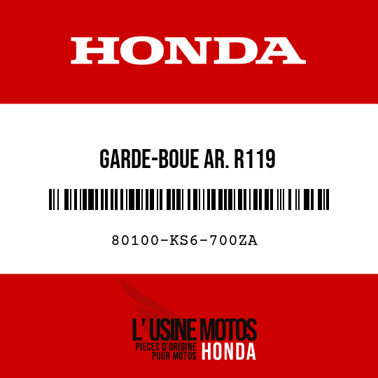 image de 80100-KS6-700ZA GARDE-BOUE AR. R119 