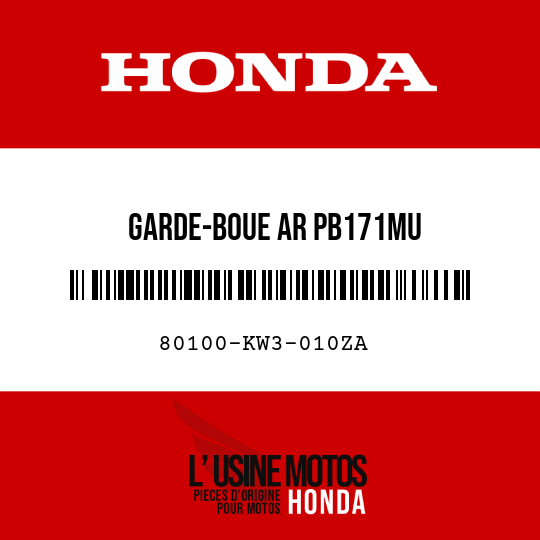 image de 80100-KW3-010ZA GARDE-BOUE AR PB171MU 