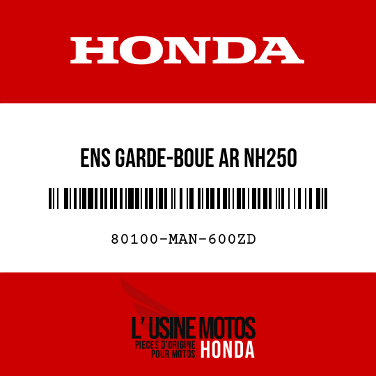image de 80100-MAN-600ZD ENS GARDE-BOUE AR NH250 