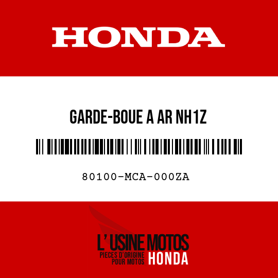 image de 80100-MCA-000ZA GARDE-BOUE A AR NH1Z 