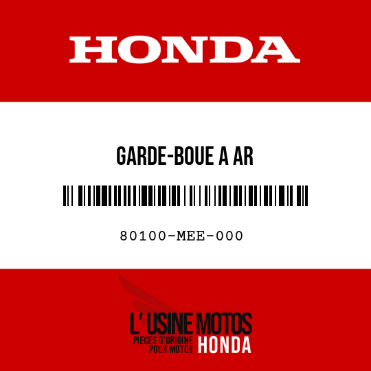 image de 80100-MEE-000 GARDE-BOUE A AR