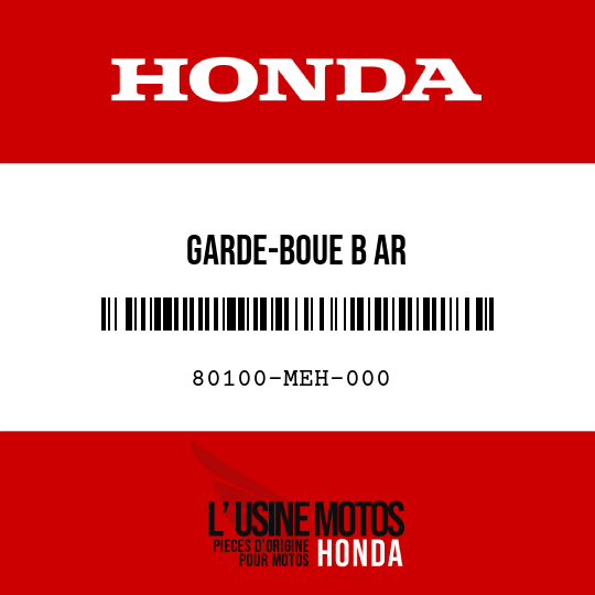 image de 80100-MEH-000 GARDE-BOUE B AR