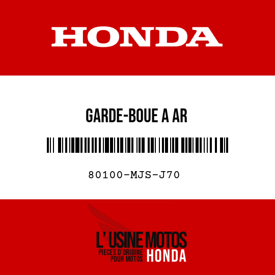 image de 80100-MJS-J70 GARDE-BOUE A AR
