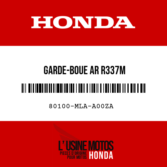 image de 80100-MLA-A00ZA GARDE-BOUE AR R337M