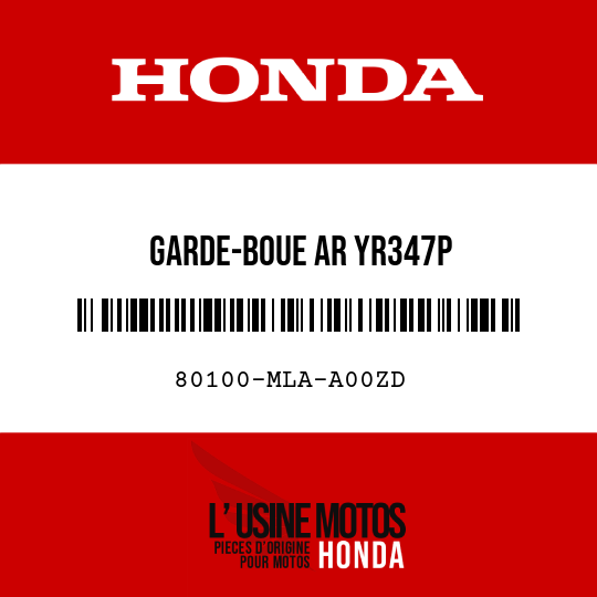 image de 80100-MLA-A00ZD GARDE-BOUE AR YR347P