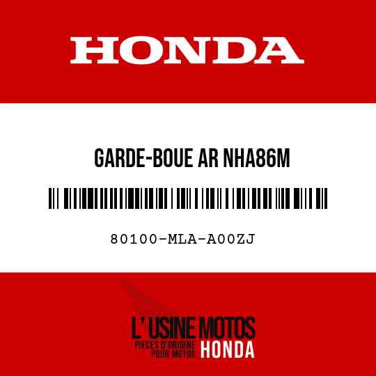 image de 80100-MLA-A00ZJ GARDE-BOUE AR NHA86M