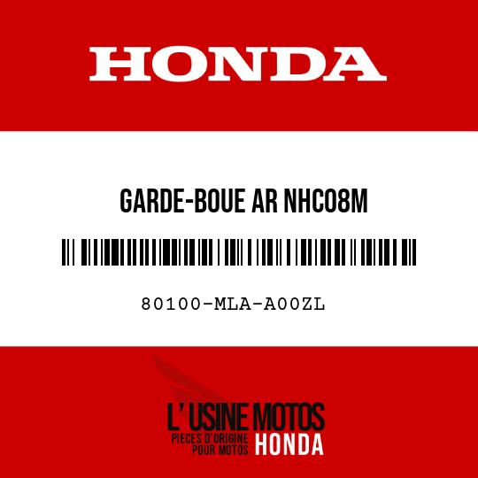 image de 80100-MLA-A00ZL GARDE-BOUE AR NHC08M