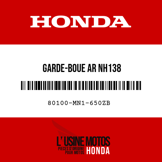 image de 80100-MN1-650ZB GARDE-BOUE AR NH138 