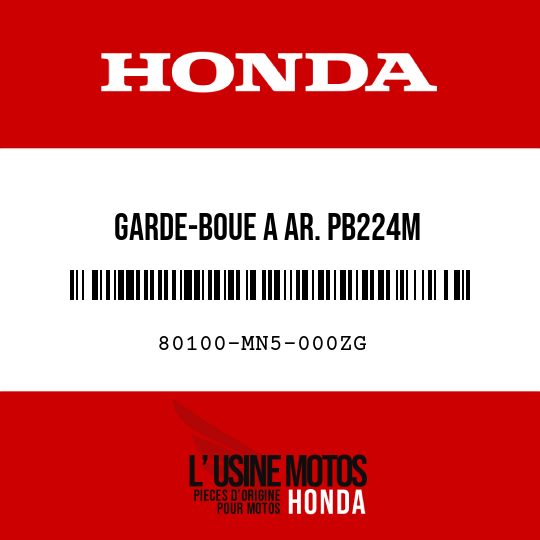 image de 80100-MN5-000ZG GARDE-BOUE A AR. PB224M 