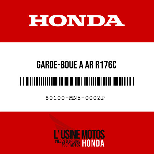 image de 80100-MN5-000ZP GARDE-BOUE A AR R176C 