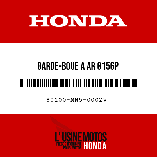 image de 80100-MN5-000ZV GARDE-BOUE A AR G156P 