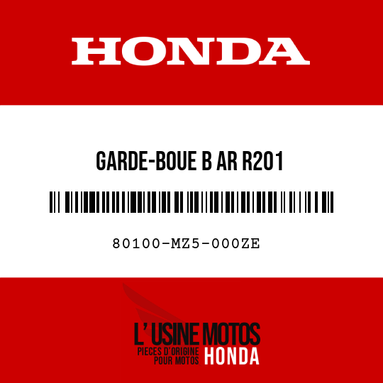 image de 80100-MZ5-000ZE GARDE-BOUE B AR R201 