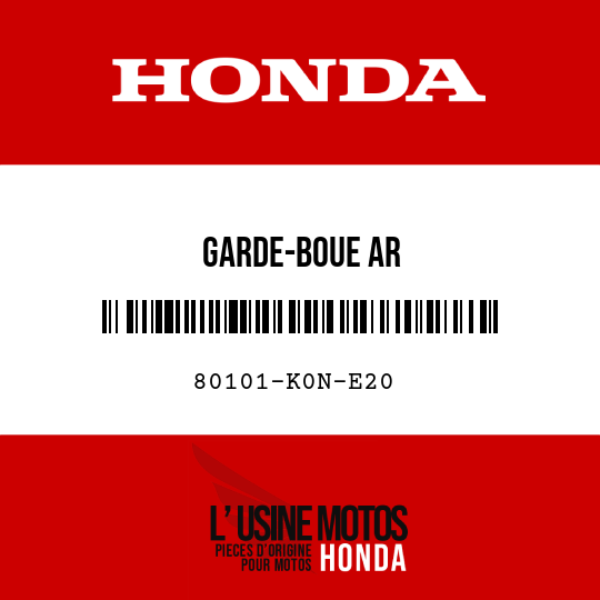 image de 80101-K0N-E20 GARDE-BOUE AR