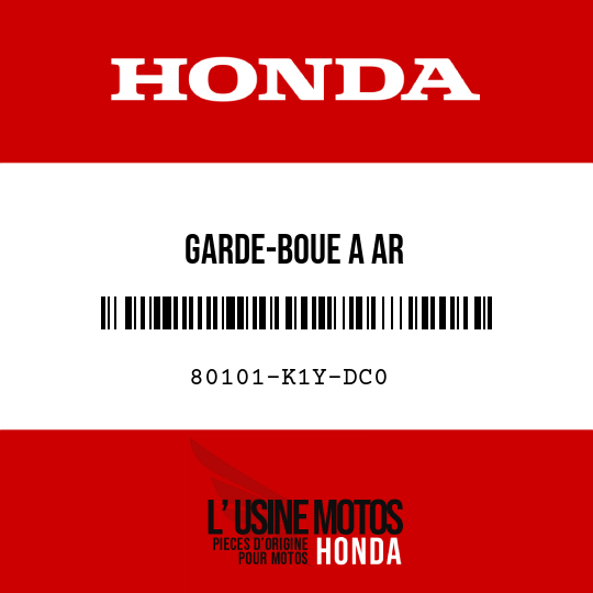 image de 80101-K1Y-DC0 GARDE-BOUE A AR