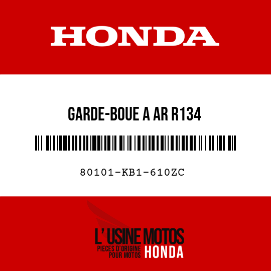 image de 80101-KB1-610ZC GARDE-BOUE A AR R134 