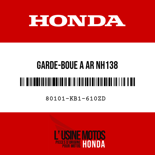 image de 80101-KB1-610ZD GARDE-BOUE A AR NH138 