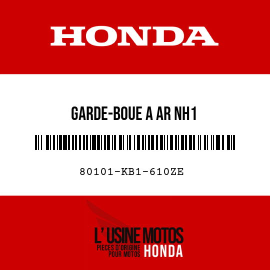 image de 80101-KB1-610ZE GARDE-BOUE A AR NH1 