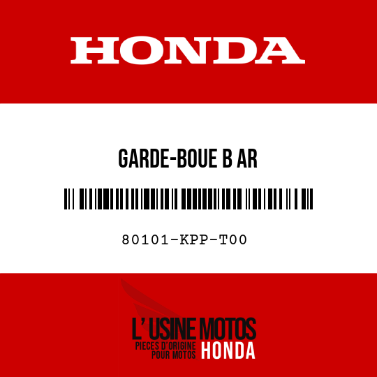 image de 80101-KPP-T00 GARDE-BOUE B AR