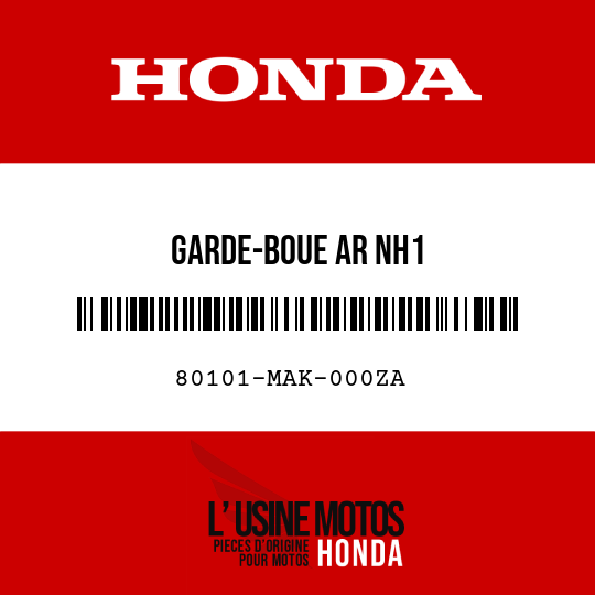 image de 80101-MAK-000ZA GARDE-BOUE AR NH1