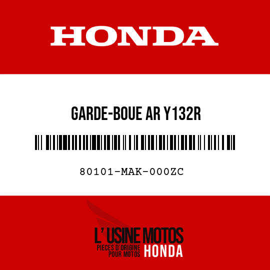 image de 80101-MAK-000ZC GARDE-BOUE AR Y132R 