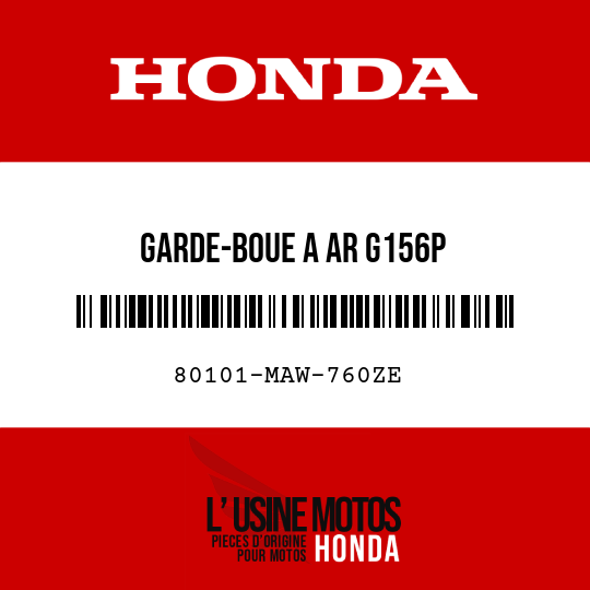 image de 80101-MAW-760ZE GARDE-BOUE A AR G156P 