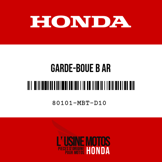 image de 80101-MBT-D10 GARDE-BOUE B AR
