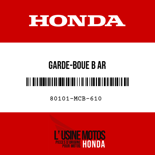 image de 80101-MCB-610 GARDE-BOUE B AR