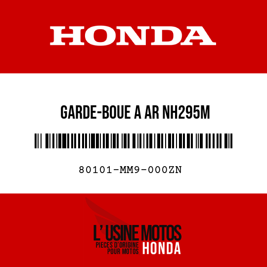 image de 80101-MM9-000ZN GARDE-BOUE A AR NH295M 